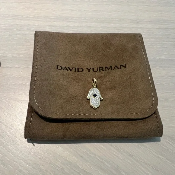 David Yurman Gold and Diamonds Hamsa Pendant - Picture 4 of 11